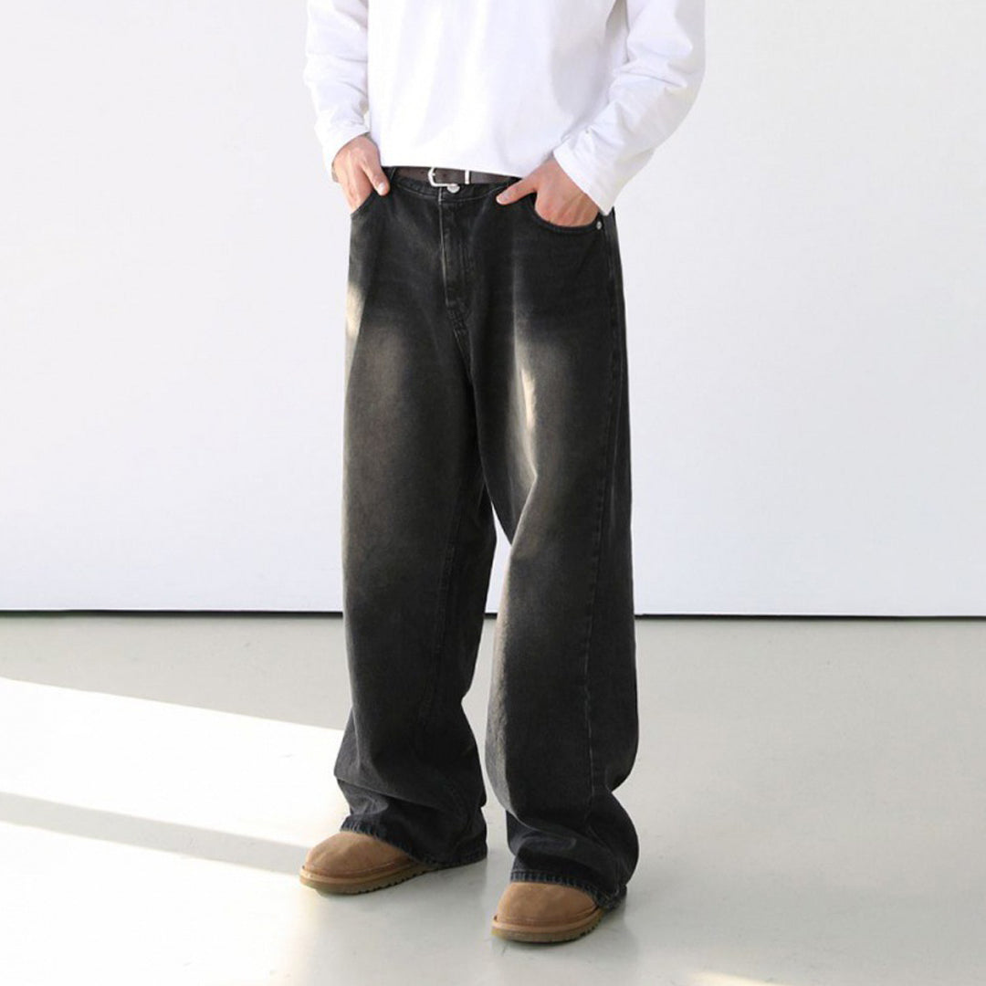 Nomura Washed Wide Straight Jeans