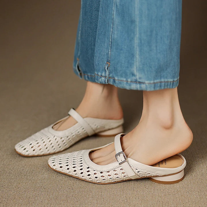 Amoria Genuine Leather Mules