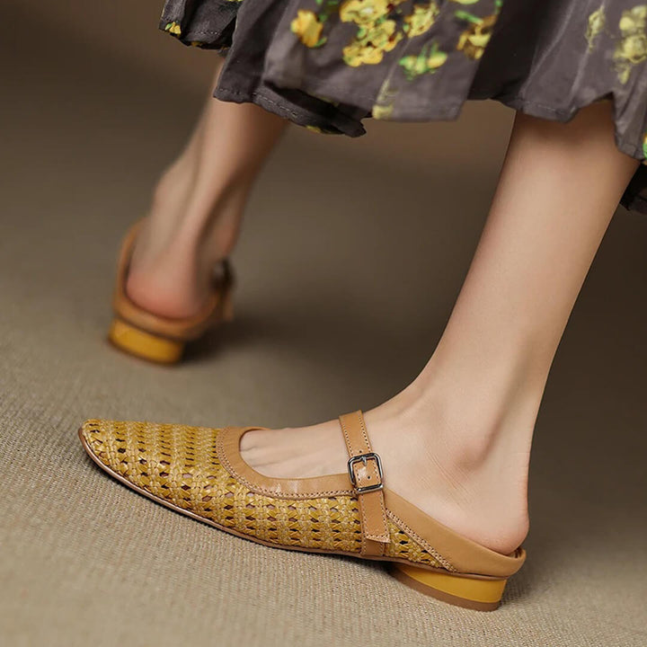 Amoria Genuine Leather Mules