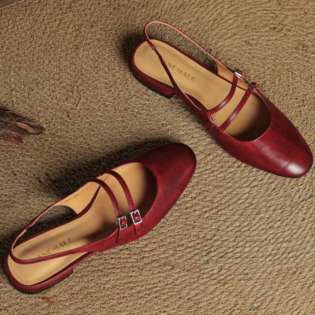 Calista Genuine Leather Slingbacks