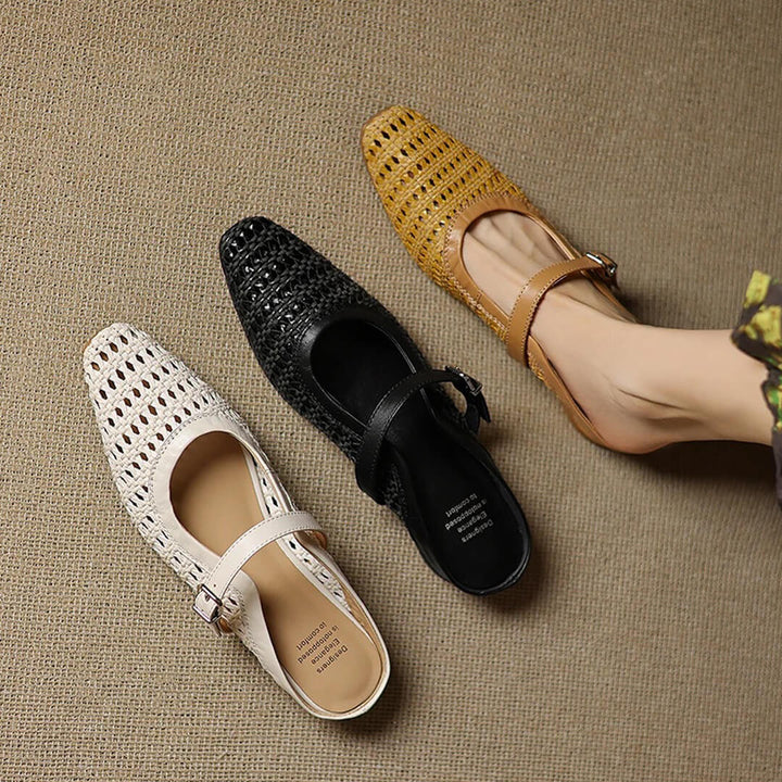 Amoria Genuine Leather Mules