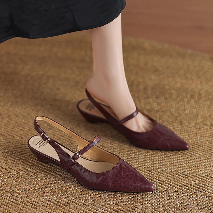 Isola Genuine Leather Slingbacks