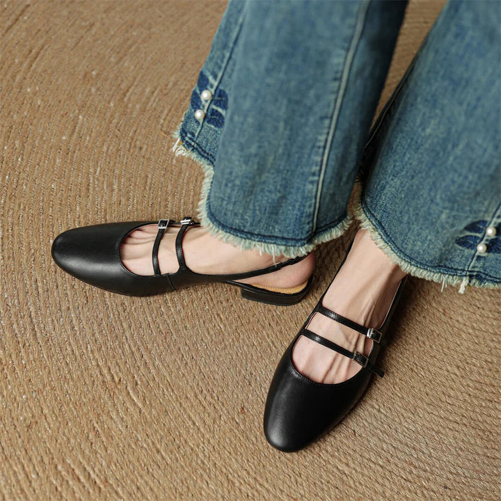 Calista Genuine Leather Slingbacks