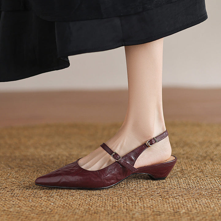 Isola Genuine Leather Slingbacks
