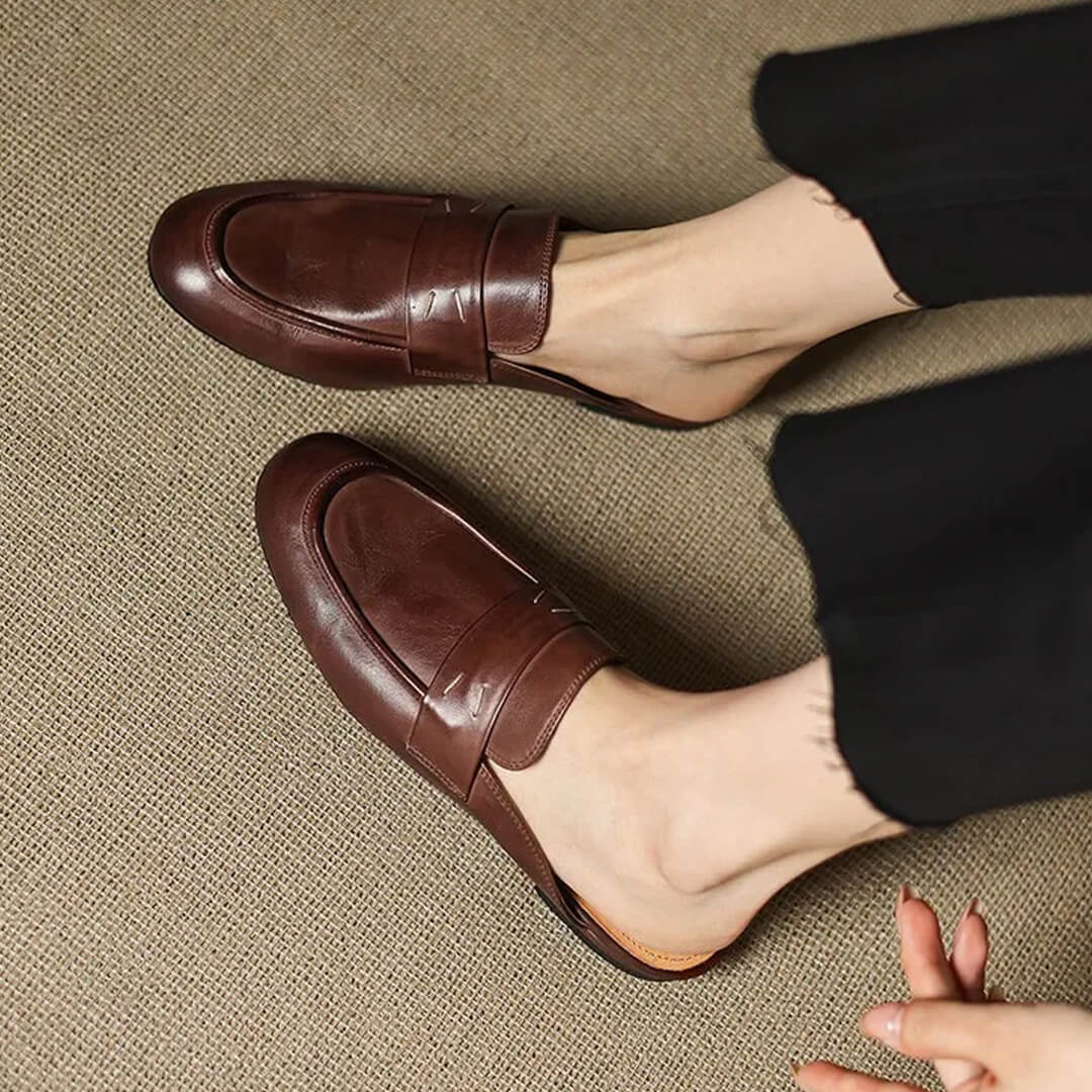 Maris Genuine Leather Mules