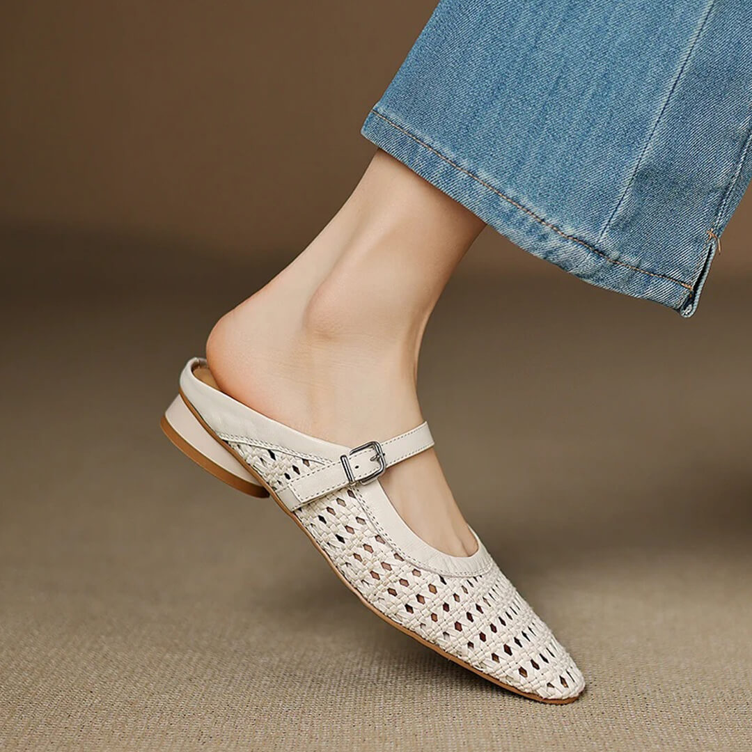 Amoria Genuine Leather Mules