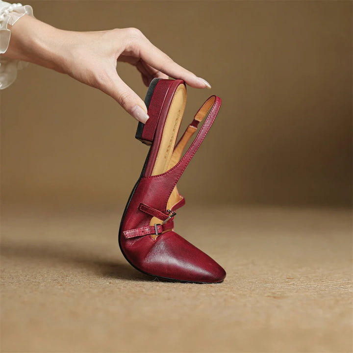 Calista Genuine Leather Slingbacks