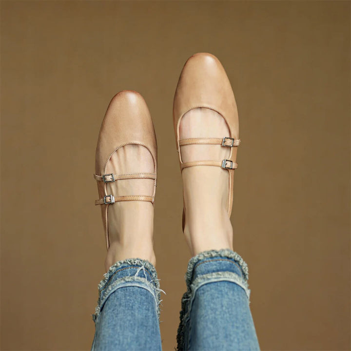 Calista Genuine Leather Slingbacks