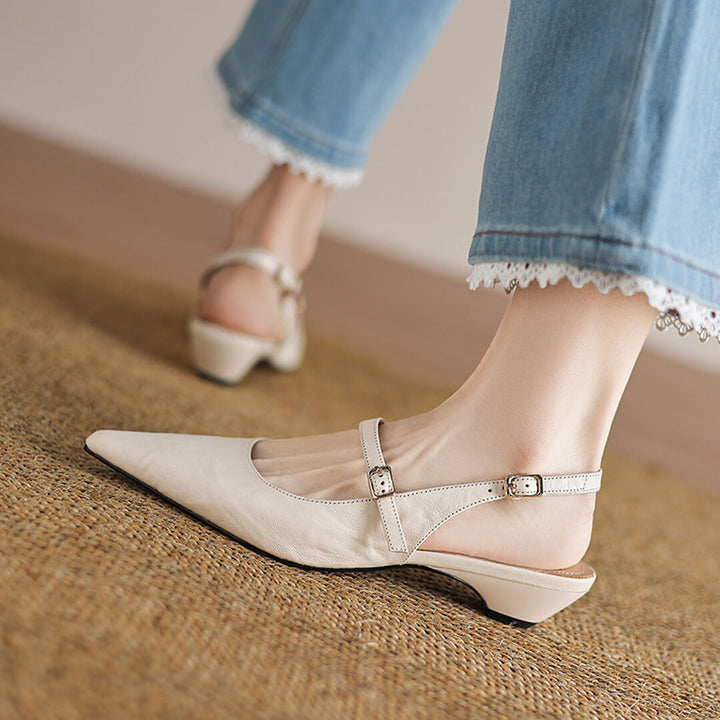 Isola Genuine Leather Slingbacks