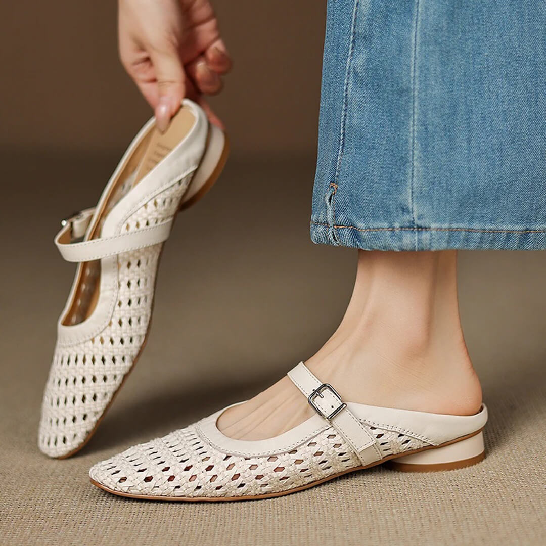 Amoria Genuine Leather Mules