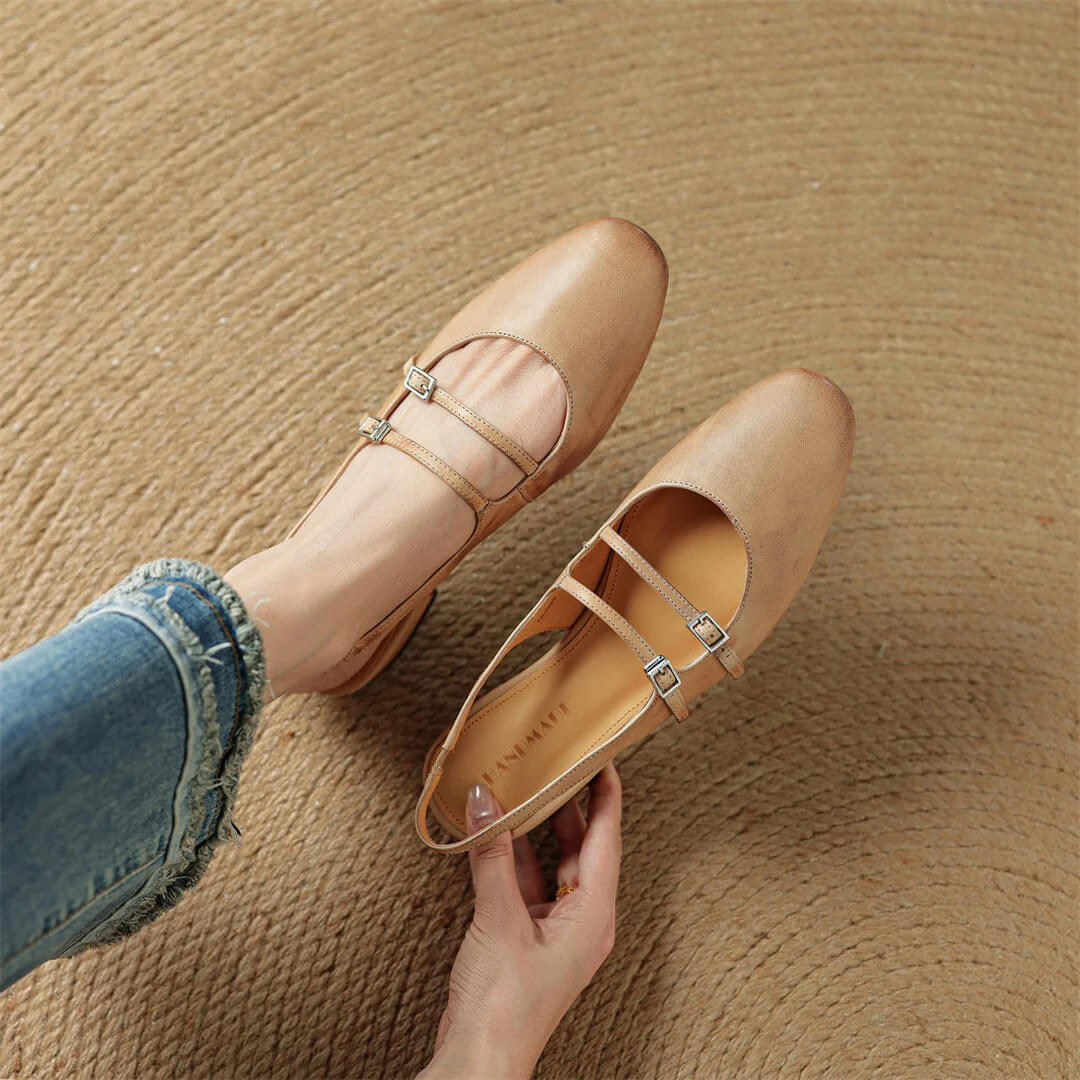 Calista Genuine Leather Slingbacks