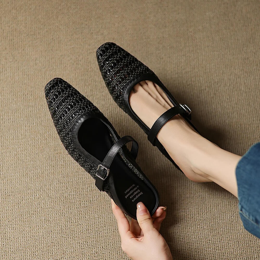 Amoria Genuine Leather Mules