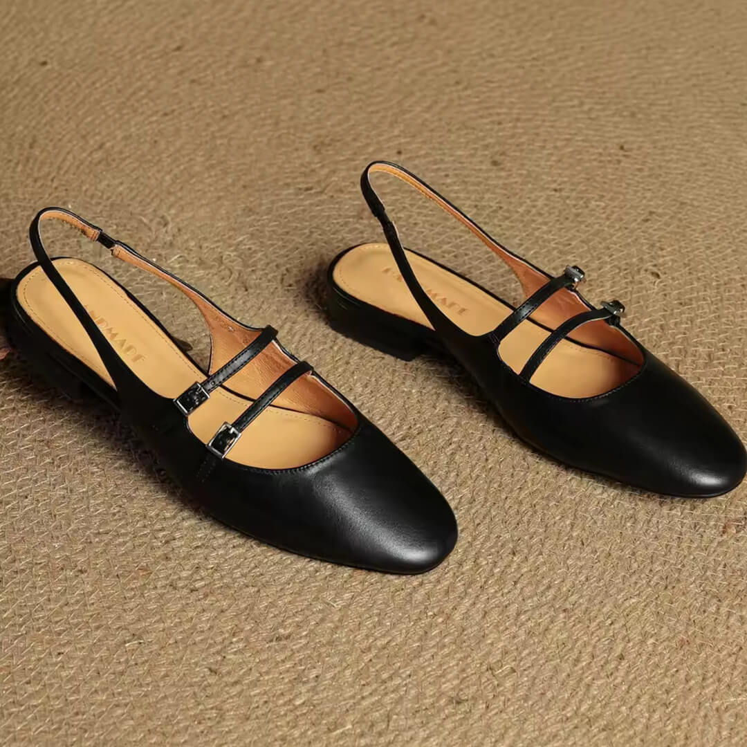 Calista Genuine Leather Slingbacks