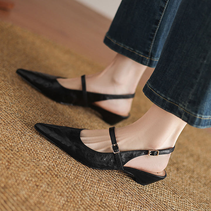 Isola Genuine Leather Slingbacks