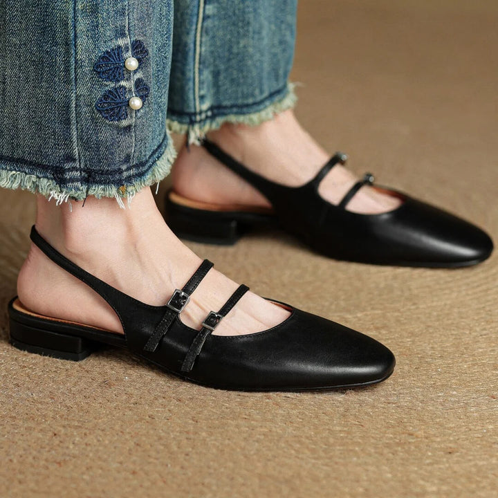 Calista Genuine Leather Slingbacks