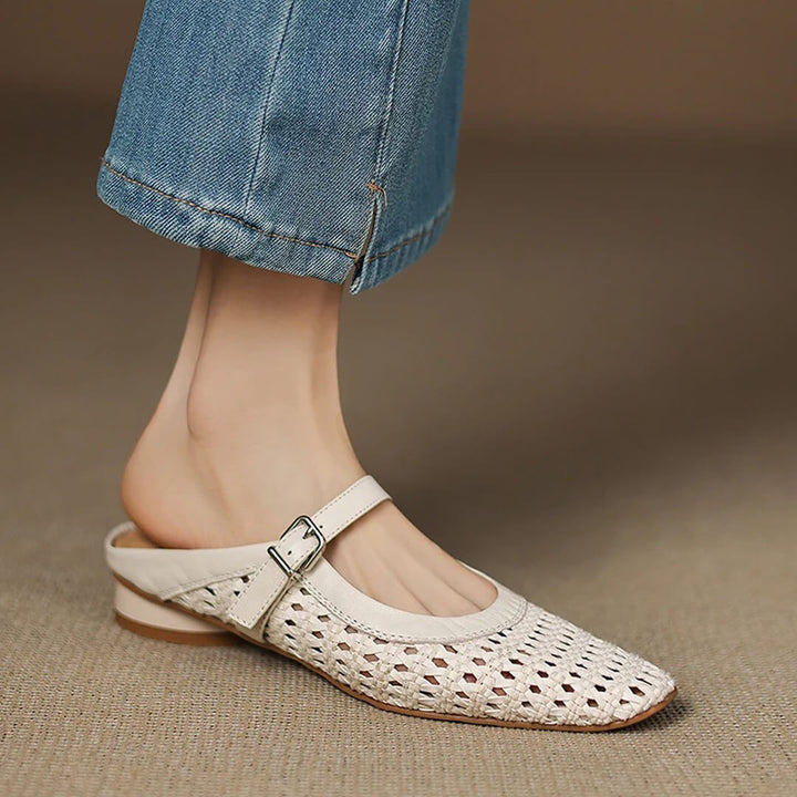 Amoria Genuine Leather Mules