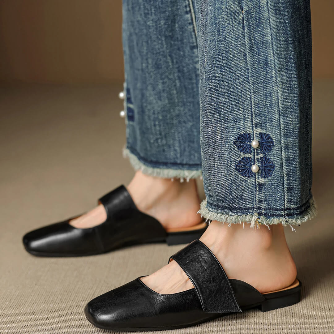 Camira Genuine Leather Mules
