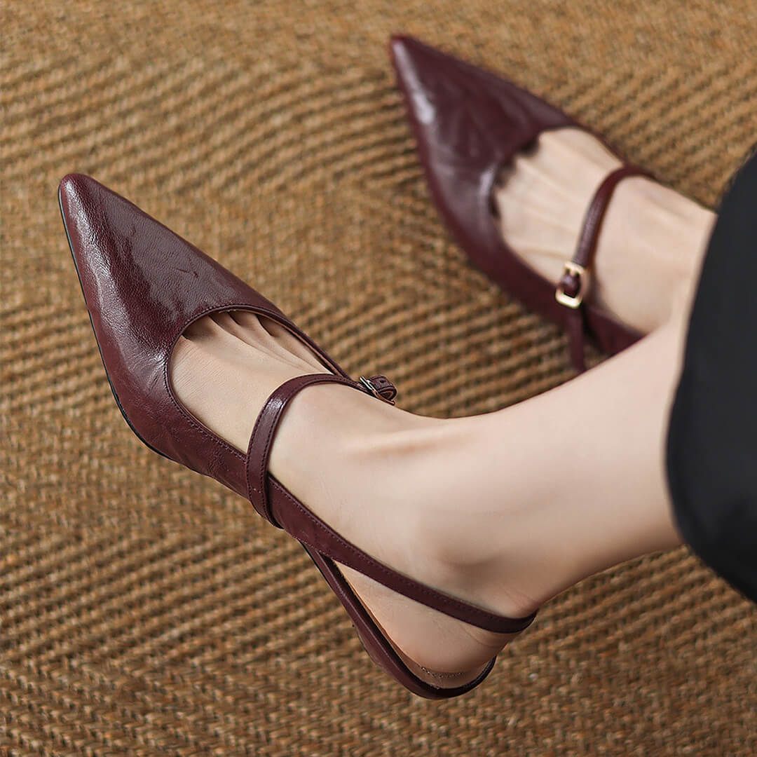 Isola Genuine Leather Slingbacks