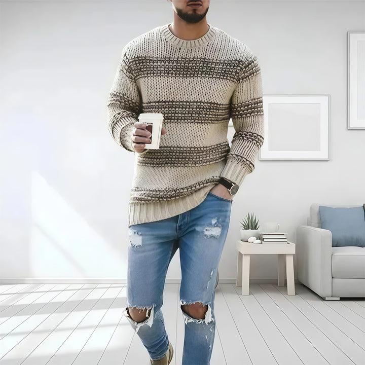 Harlan Striped Chunky Knit Sweater