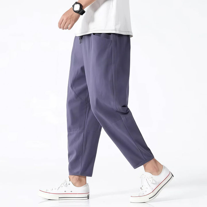 Kyoto Linen Blend Cropped Pants