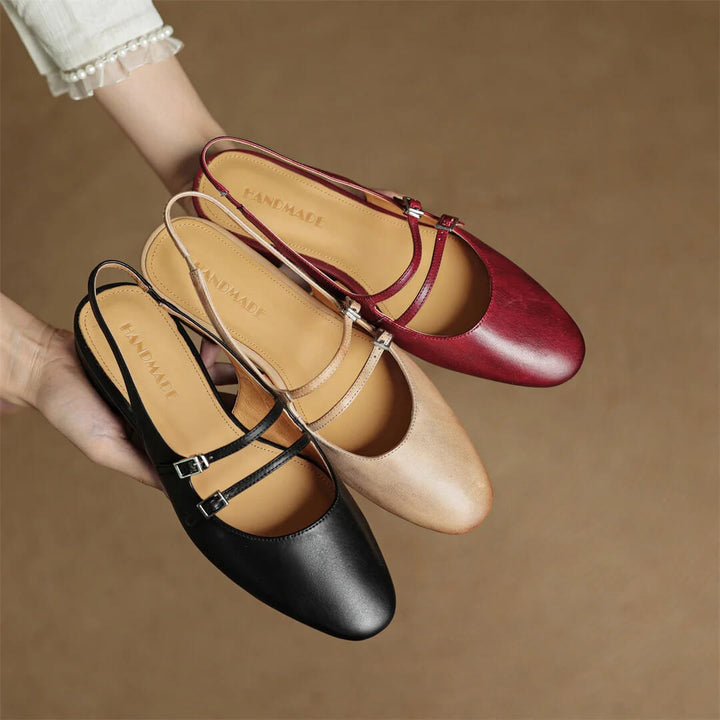 Calista Genuine Leather Slingbacks