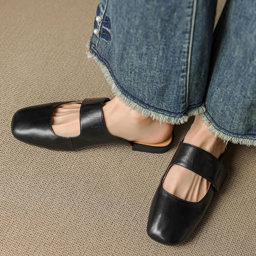 Camira Genuine Leather Mules