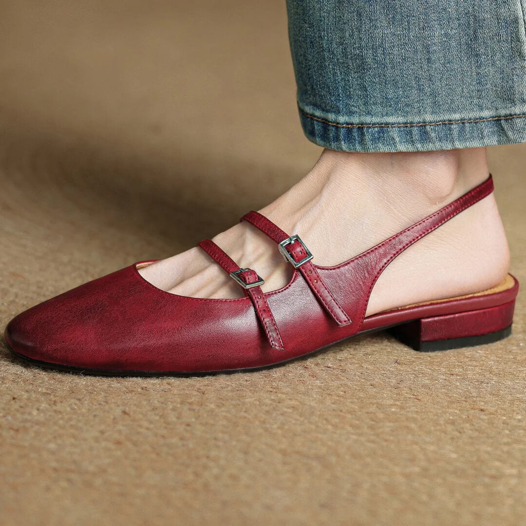Calista Genuine Leather Slingbacks