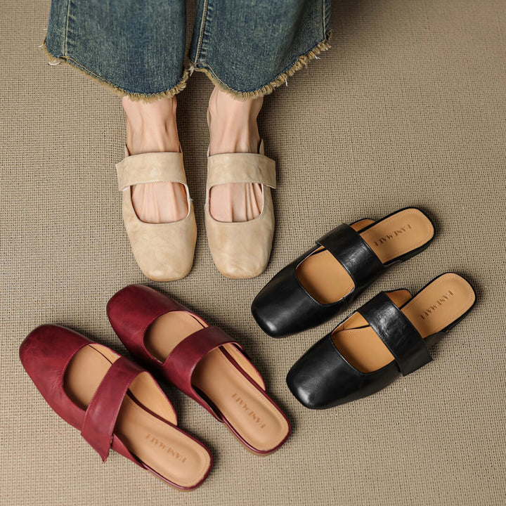 Camira Genuine Leather Mules