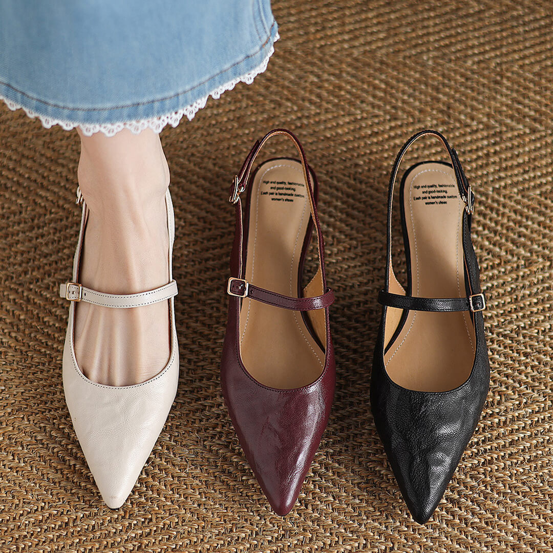 Isola Genuine Leather Slingbacks