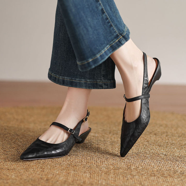 Isola Genuine Leather Slingbacks