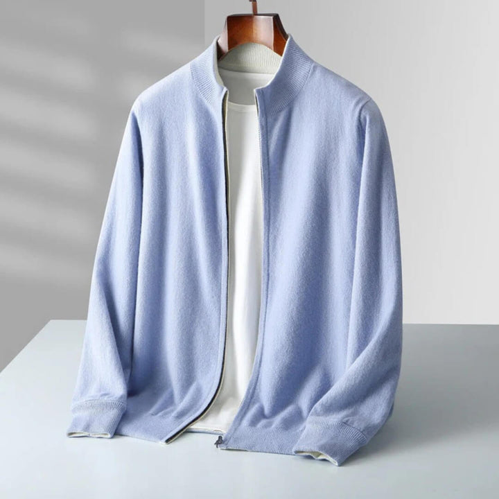 Corvino Cashmere Zip Cardigan