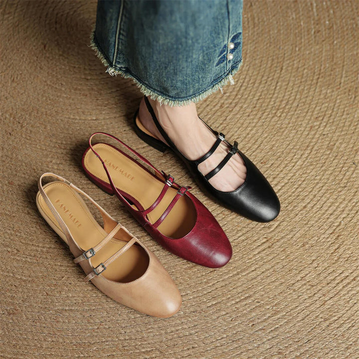 Calista Genuine Leather Slingbacks
