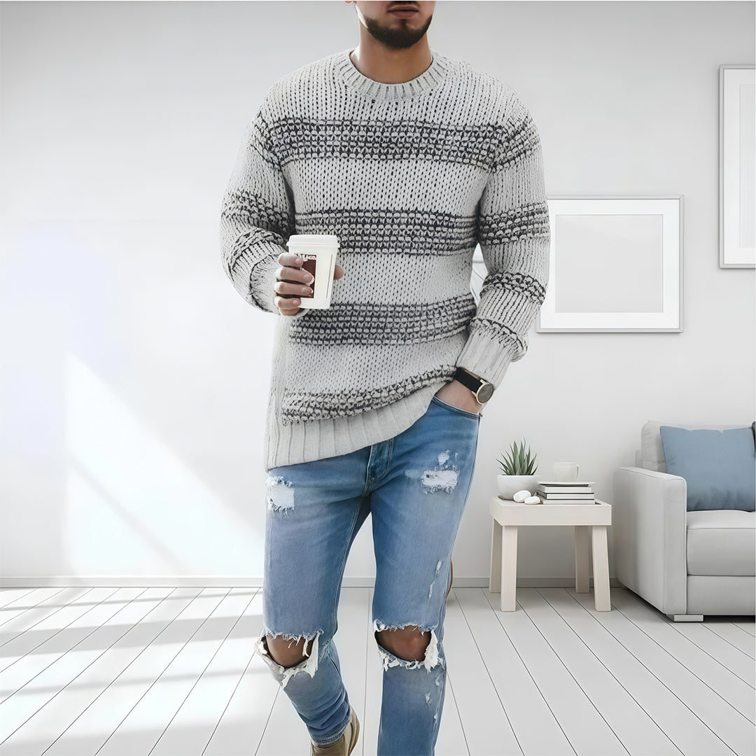 Harlan Striped Chunky Knit Sweater