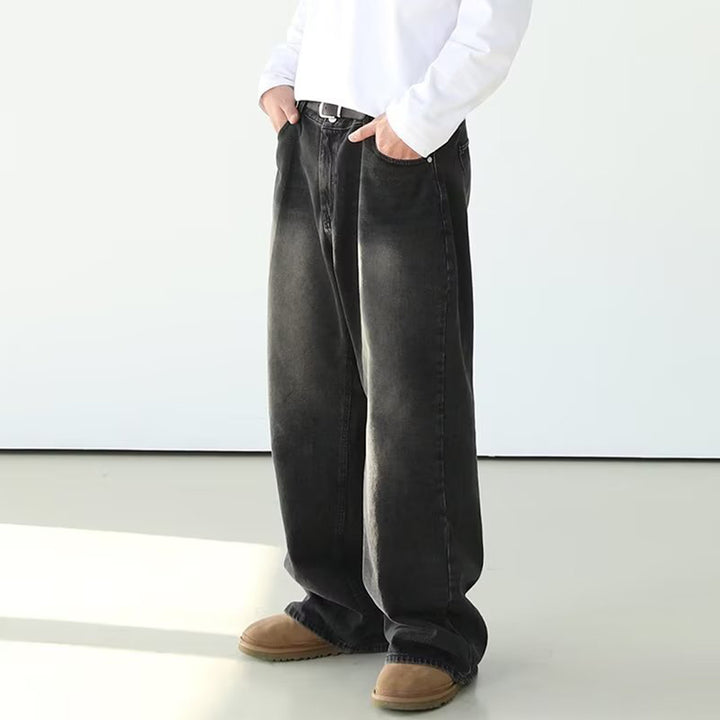 Nomura Washed Wide Straight Jeans