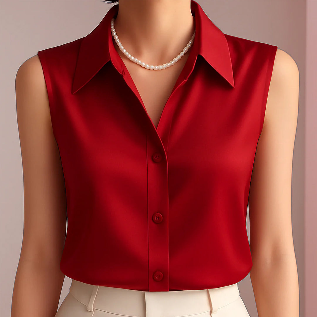 Celine Satin Button-Up