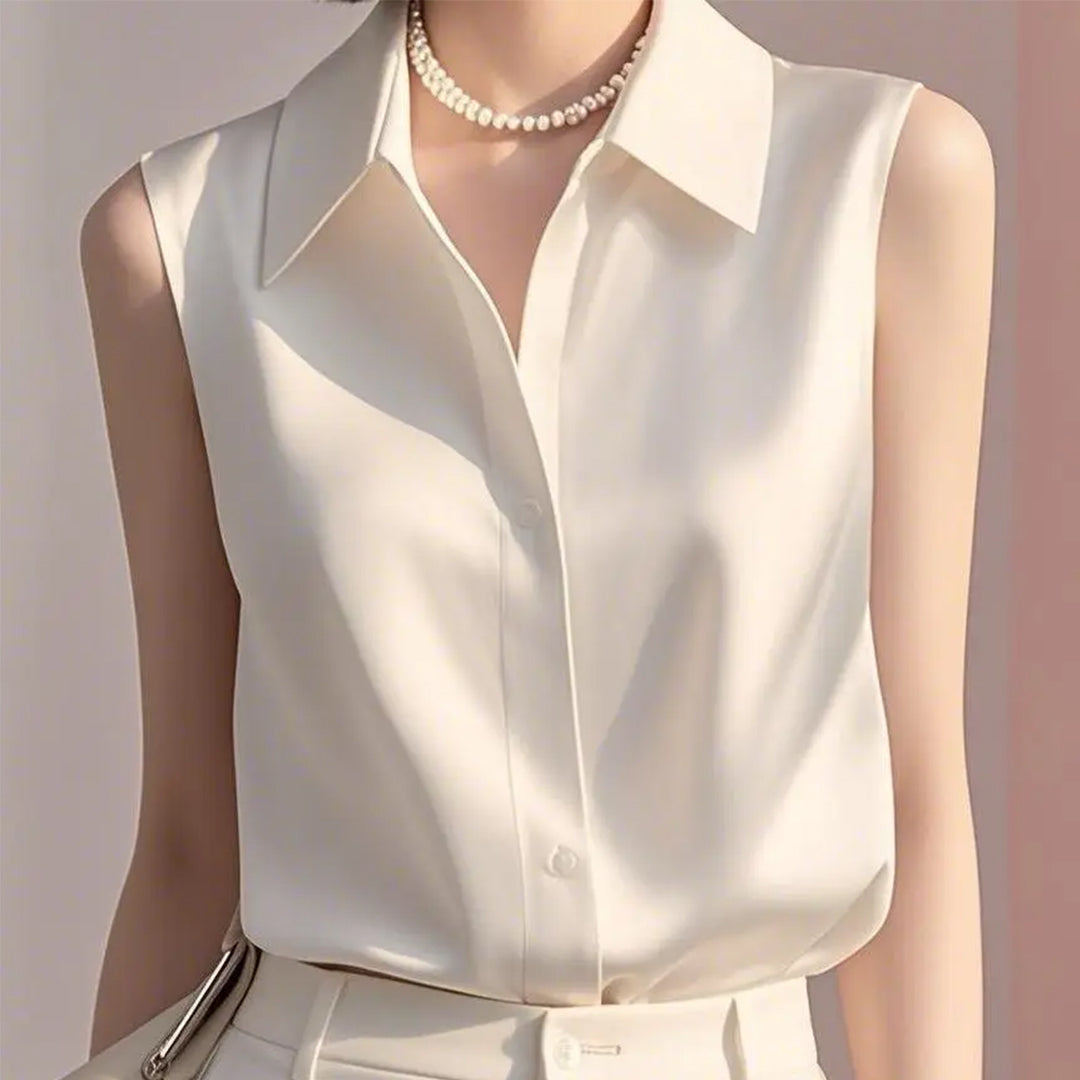 Celine Satin Button-Up