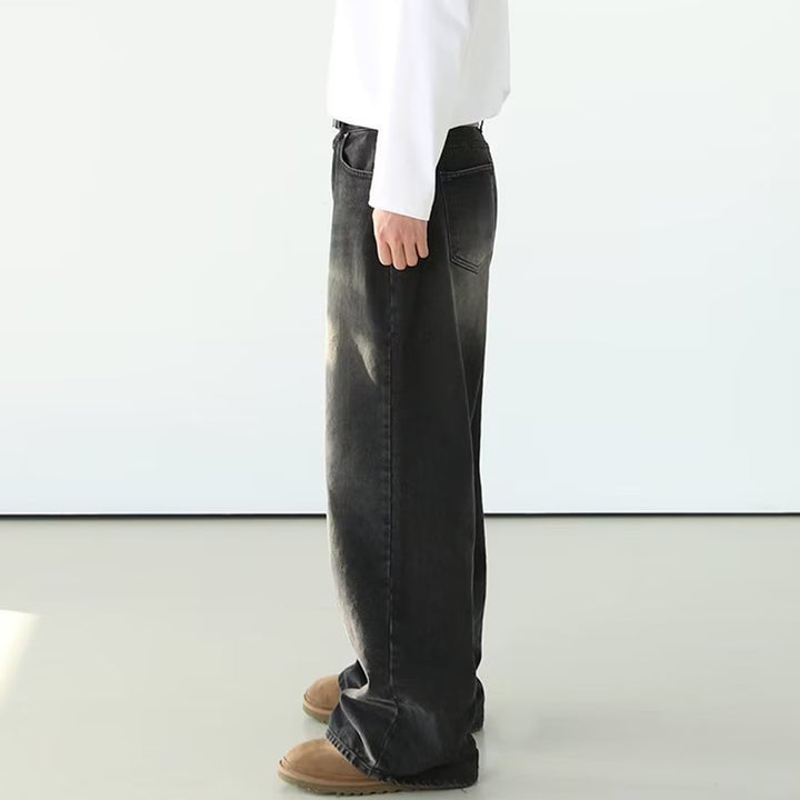 Nomura Washed Wide Straight Jeans