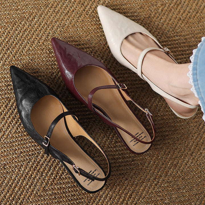Isola Genuine Leather Slingbacks