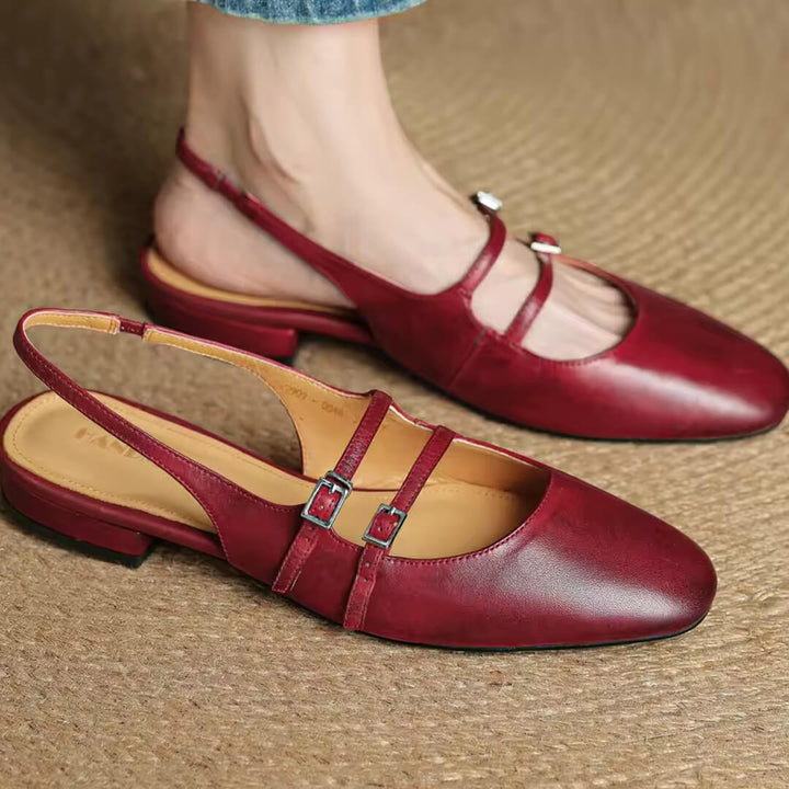 Calista Genuine Leather Slingbacks