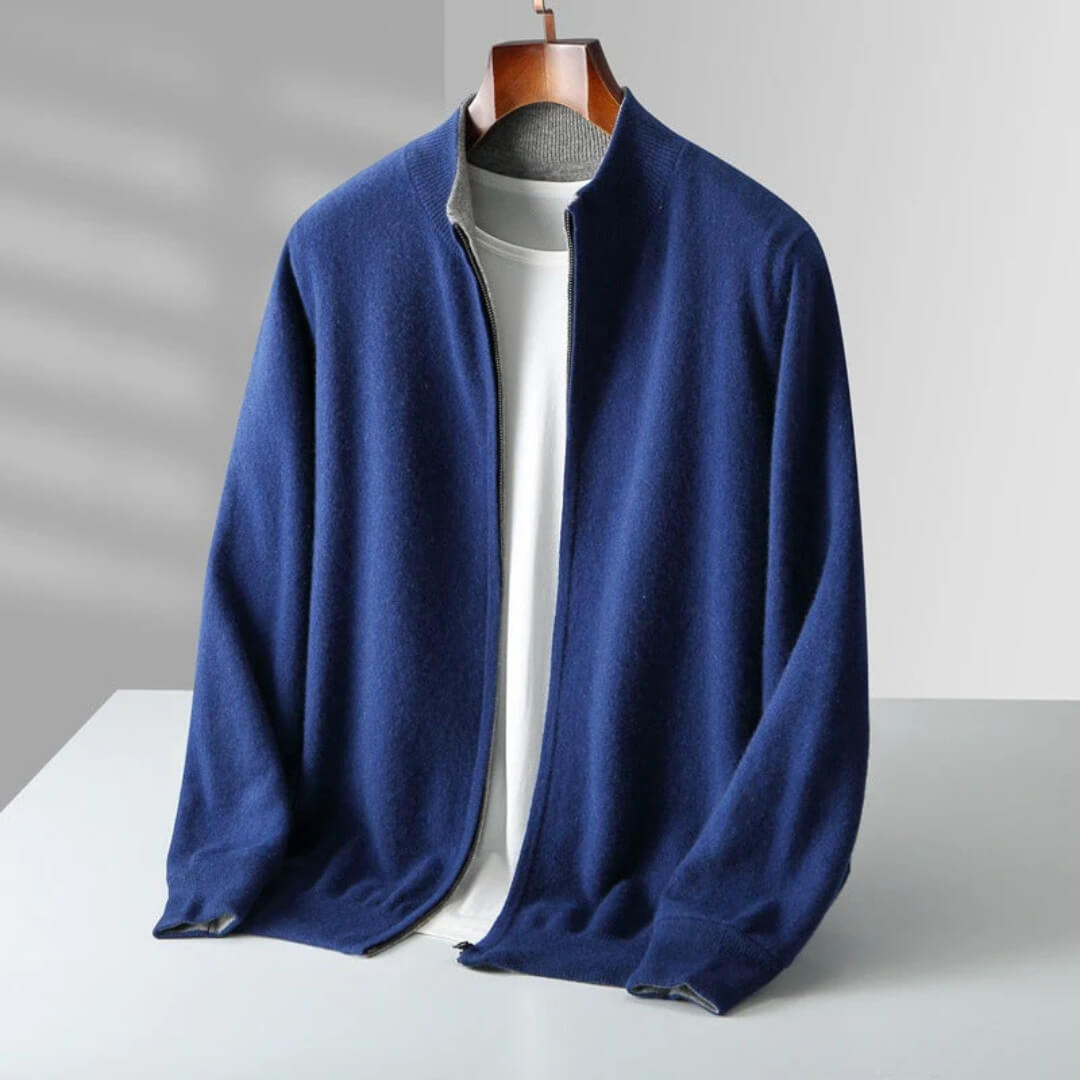 Corvino Cashmere Zip Cardigan
