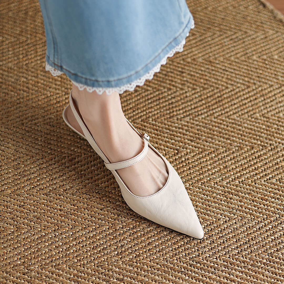 Isola Genuine Leather Slingbacks