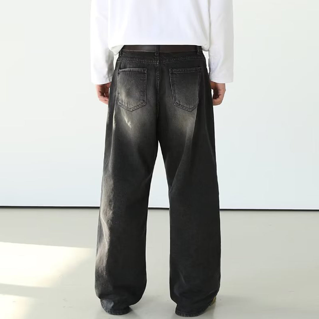 Nomura Washed Wide Straight Jeans
