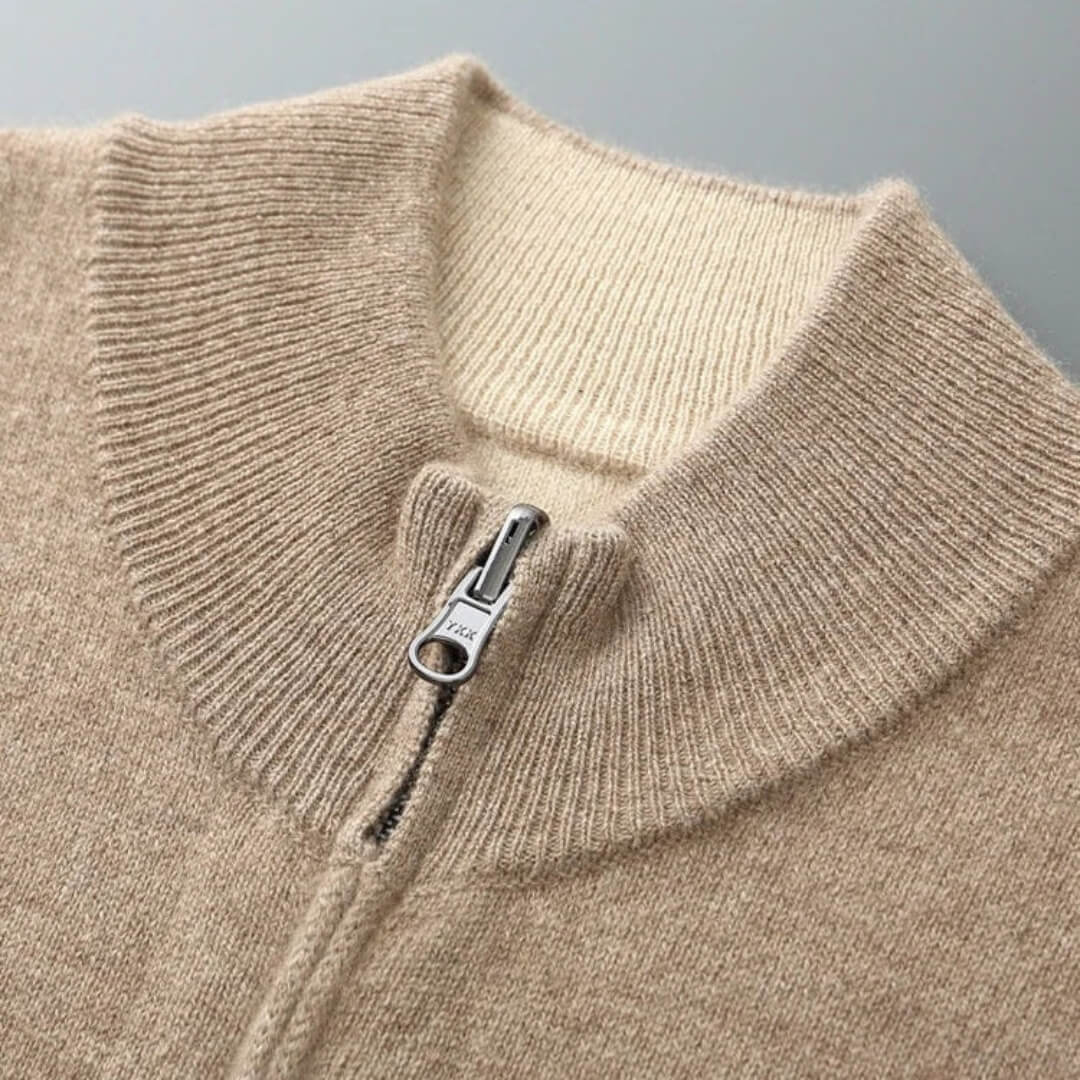 Corvino Cashmere Zip Cardigan