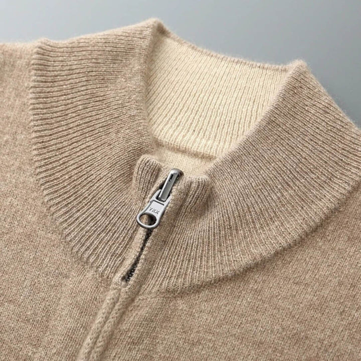 Corvino Cashmere Zip Cardigan