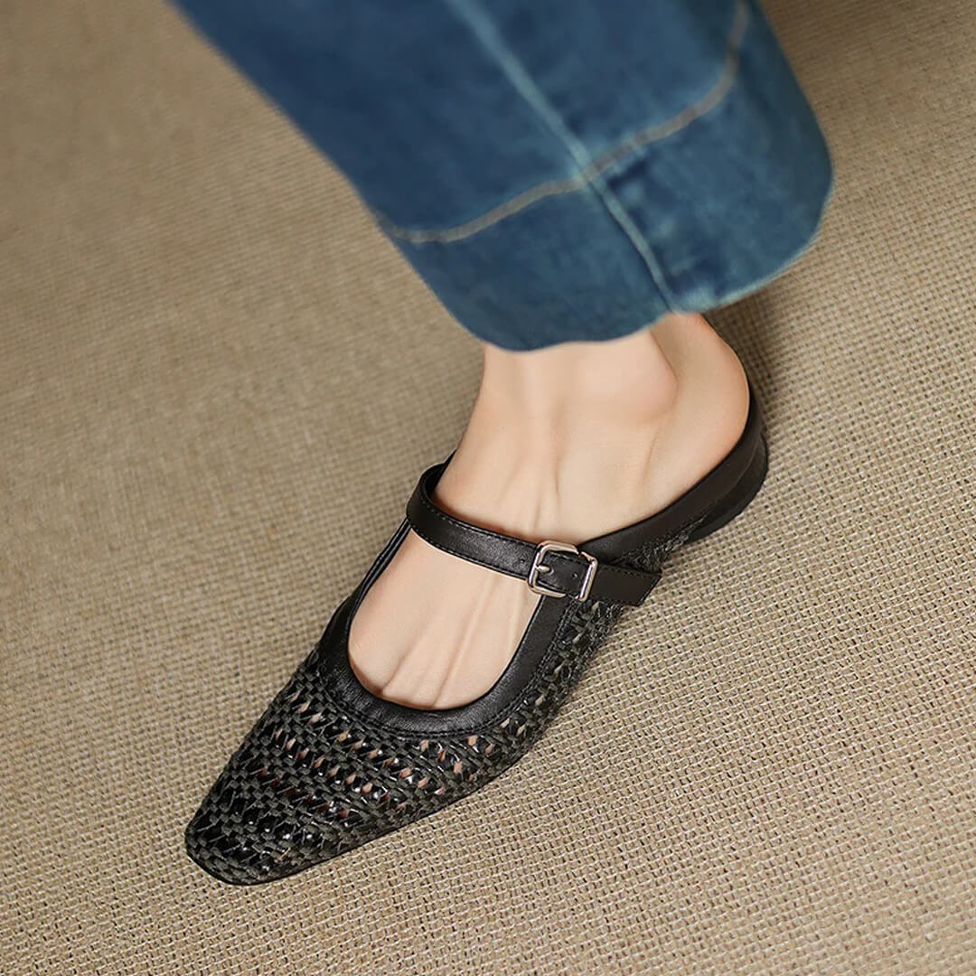 Amoria Genuine Leather Mules