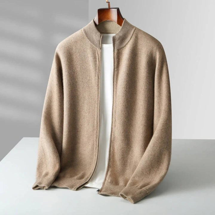Corvino Cashmere Zip Cardigan