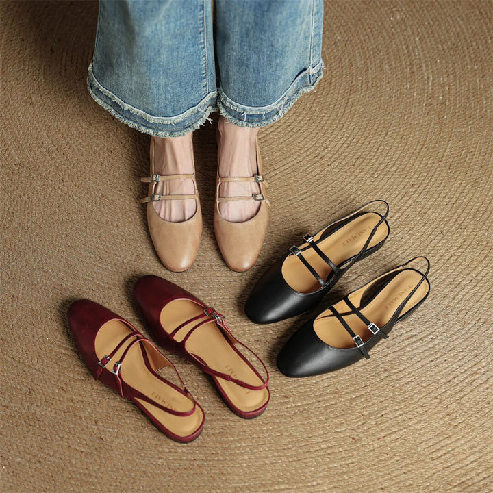 Calista Genuine Leather Slingbacks