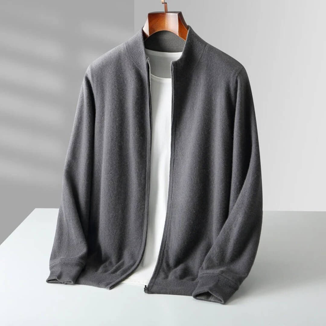 Corvino Cashmere Zip Cardigan