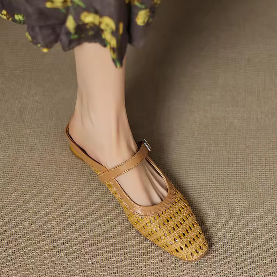 Amoria Genuine Leather Mules