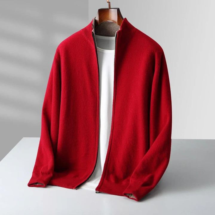 Corvino Cashmere Zip Cardigan